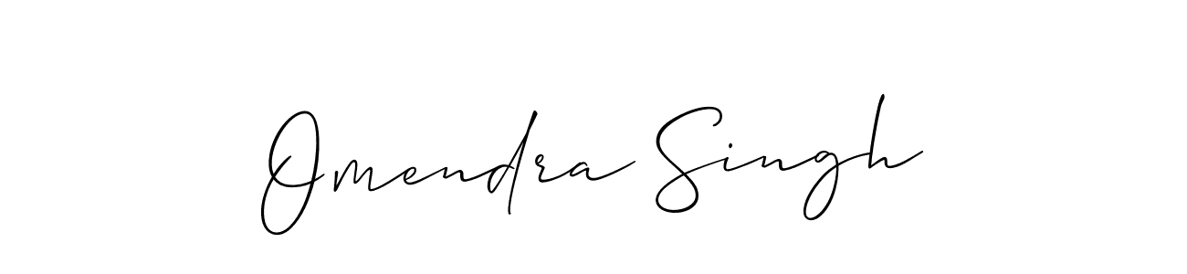 Make a beautiful signature design for name Omendra Singh. With this signature (Allison_Script) style, you can create a handwritten signature for free. Omendra Singh signature style 2 images and pictures png