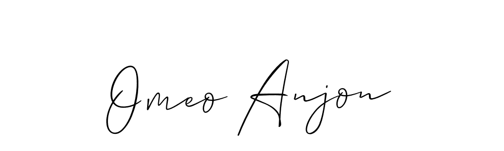 How to make Omeo Anjon name signature. Use Allison_Script style for creating short signs online. This is the latest handwritten sign. Omeo Anjon signature style 2 images and pictures png