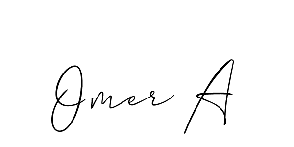 Best and Professional Signature Style for Omer A. Allison_Script Best Signature Style Collection. Omer A signature style 2 images and pictures png