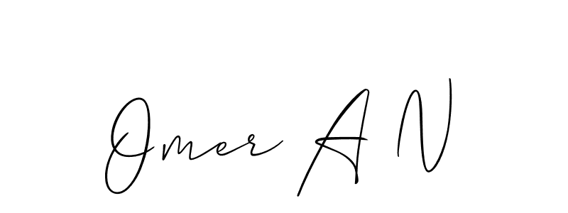 Create a beautiful signature design for name Omer A N. With this signature (Allison_Script) fonts, you can make a handwritten signature for free. Omer A N signature style 2 images and pictures png