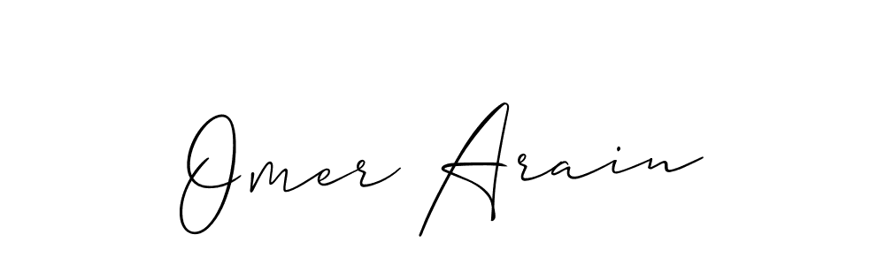 Use a signature maker to create a handwritten signature online. With this signature software, you can design (Allison_Script) your own signature for name Omer Arain. Omer Arain signature style 2 images and pictures png