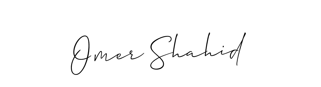 It looks lik you need a new signature style for name Omer Shahid. Design unique handwritten (Allison_Script) signature with our free signature maker in just a few clicks. Omer Shahid signature style 2 images and pictures png