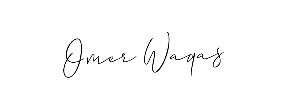 How to make Omer Waqas name signature. Use Allison_Script style for creating short signs online. This is the latest handwritten sign. Omer Waqas signature style 2 images and pictures png