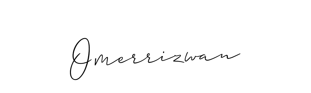 Make a beautiful signature design for name Omerrizwan. With this signature (Allison_Script) style, you can create a handwritten signature for free. Omerrizwan signature style 2 images and pictures png
