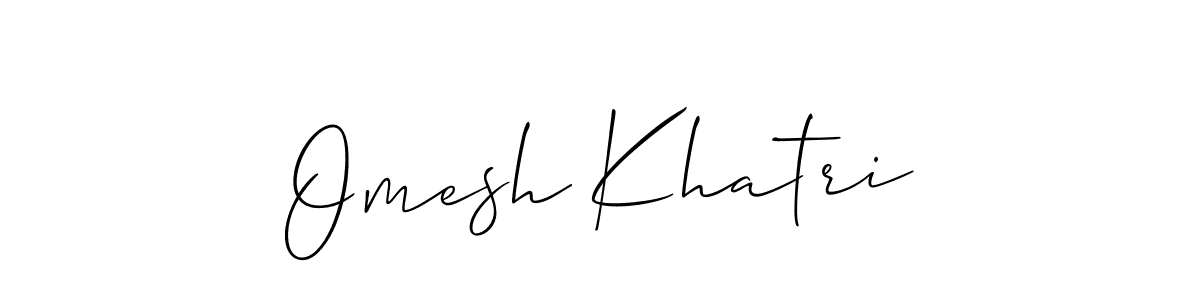 Also You can easily find your signature by using the search form. We will create Omesh Khatri name handwritten signature images for you free of cost using Allison_Script sign style. Omesh Khatri signature style 2 images and pictures png
