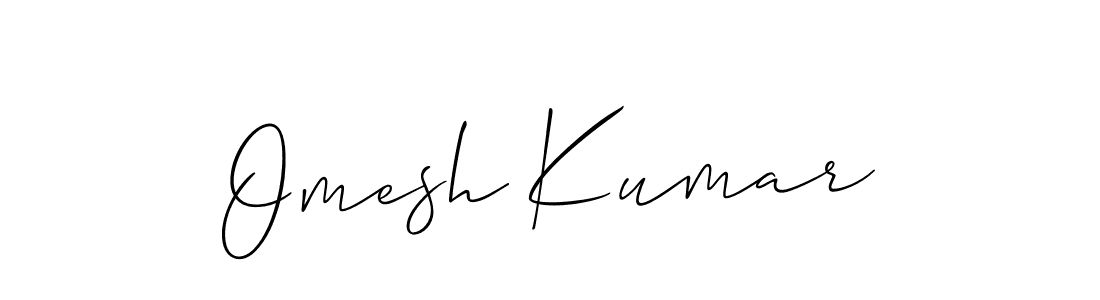 Use a signature maker to create a handwritten signature online. With this signature software, you can design (Allison_Script) your own signature for name Omesh Kumar. Omesh Kumar signature style 2 images and pictures png