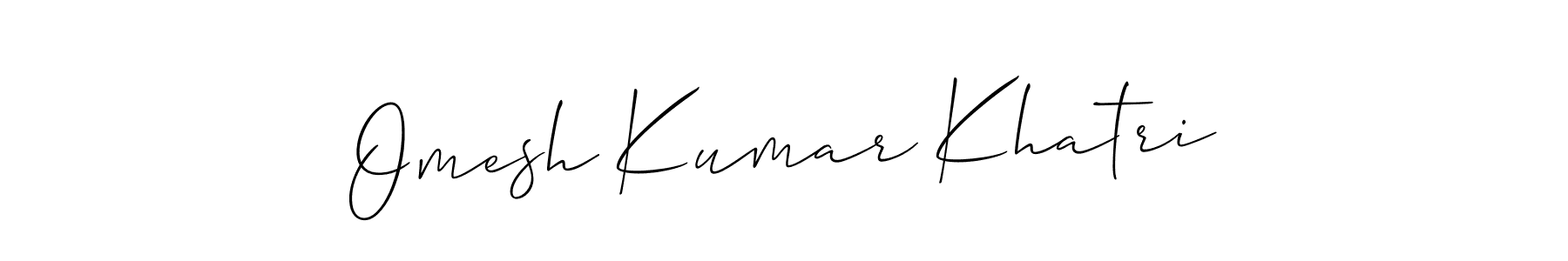if you are searching for the best signature style for your name Omesh Kumar Khatri. so please give up your signature search. here we have designed multiple signature styles  using Allison_Script. Omesh Kumar Khatri signature style 2 images and pictures png