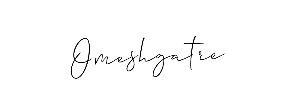 How to make Omeshgatre signature? Allison_Script is a professional autograph style. Create handwritten signature for Omeshgatre name. Omeshgatre signature style 2 images and pictures png