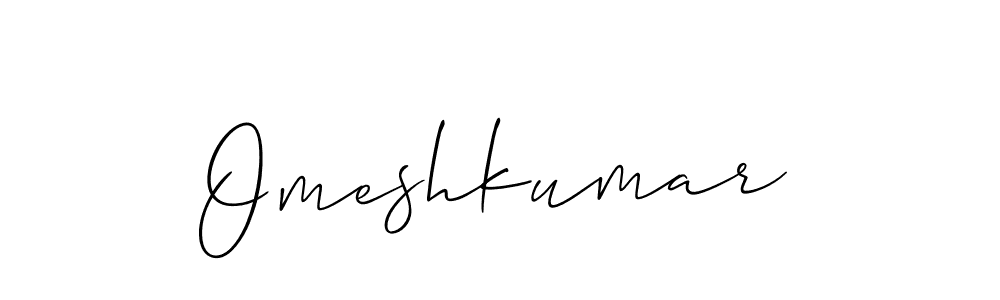 Make a beautiful signature design for name Omeshkumar. With this signature (Allison_Script) style, you can create a handwritten signature for free. Omeshkumar signature style 2 images and pictures png
