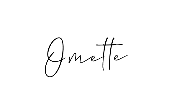 Create a beautiful signature design for name Omette. With this signature (Allison_Script) fonts, you can make a handwritten signature for free. Omette signature style 2 images and pictures png