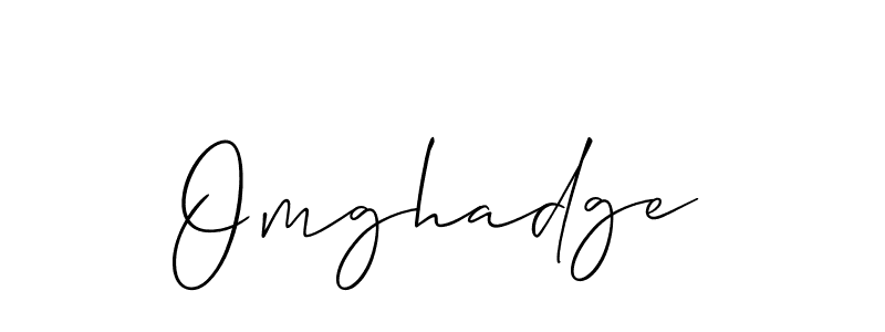 Make a beautiful signature design for name Omghadge. With this signature (Allison_Script) style, you can create a handwritten signature for free. Omghadge signature style 2 images and pictures png