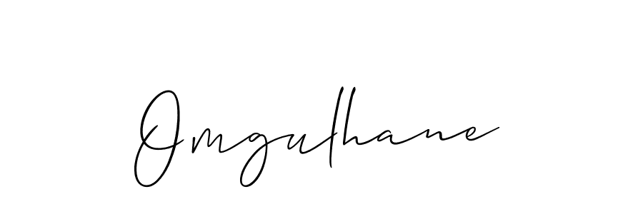 if you are searching for the best signature style for your name Omgulhane. so please give up your signature search. here we have designed multiple signature styles  using Allison_Script. Omgulhane signature style 2 images and pictures png