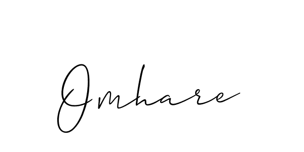 How to make Omhare signature? Allison_Script is a professional autograph style. Create handwritten signature for Omhare name. Omhare signature style 2 images and pictures png