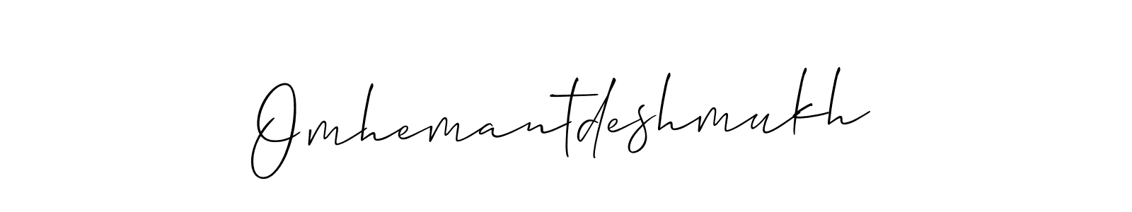 Also You can easily find your signature by using the search form. We will create Omhemantdeshmukh name handwritten signature images for you free of cost using Allison_Script sign style. Omhemantdeshmukh signature style 2 images and pictures png