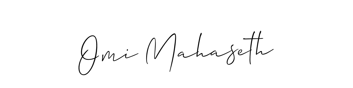 Make a beautiful signature design for name Omi Mahaseth. With this signature (Allison_Script) style, you can create a handwritten signature for free. Omi Mahaseth signature style 2 images and pictures png