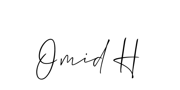 if you are searching for the best signature style for your name Omid H. so please give up your signature search. here we have designed multiple signature styles  using Allison_Script. Omid H signature style 2 images and pictures png