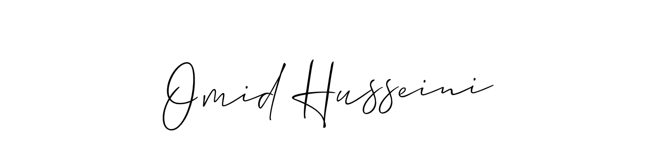 Create a beautiful signature design for name Omid Husseini. With this signature (Allison_Script) fonts, you can make a handwritten signature for free. Omid Husseini signature style 2 images and pictures png