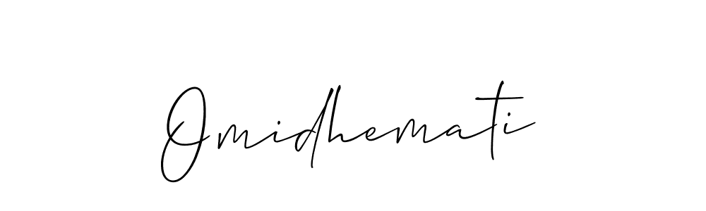 Make a beautiful signature design for name Omidhemati. With this signature (Allison_Script) style, you can create a handwritten signature for free. Omidhemati signature style 2 images and pictures png