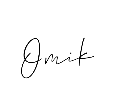 if you are searching for the best signature style for your name Omik. so please give up your signature search. here we have designed multiple signature styles  using Allison_Script. Omik signature style 2 images and pictures png