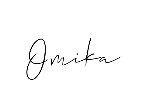 How to Draw Omika signature style? Allison_Script is a latest design signature styles for name Omika. Omika signature style 2 images and pictures png