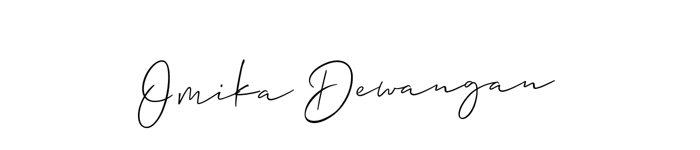 This is the best signature style for the Omika Dewangan name. Also you like these signature font (Allison_Script). Mix name signature. Omika Dewangan signature style 2 images and pictures png