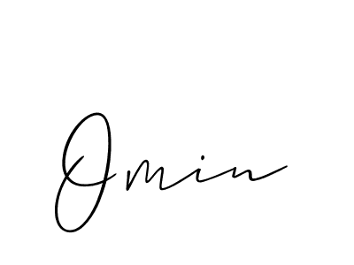 if you are searching for the best signature style for your name Omin. so please give up your signature search. here we have designed multiple signature styles  using Allison_Script. Omin signature style 2 images and pictures png