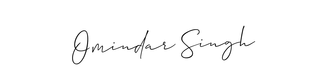 Omindar Singh stylish signature style. Best Handwritten Sign (Allison_Script) for my name. Handwritten Signature Collection Ideas for my name Omindar Singh. Omindar Singh signature style 2 images and pictures png