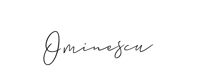 How to make Ominescu name signature. Use Allison_Script style for creating short signs online. This is the latest handwritten sign. Ominescu signature style 2 images and pictures png