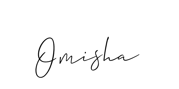 Design your own signature with our free online signature maker. With this signature software, you can create a handwritten (Allison_Script) signature for name Omisha. Omisha signature style 2 images and pictures png
