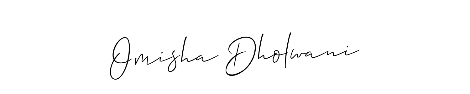 Similarly Allison_Script is the best handwritten signature design. Signature creator online .You can use it as an online autograph creator for name Omisha Dholwani. Omisha Dholwani signature style 2 images and pictures png