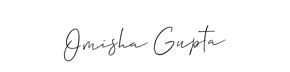 Create a beautiful signature design for name Omisha Gupta. With this signature (Allison_Script) fonts, you can make a handwritten signature for free. Omisha Gupta signature style 2 images and pictures png