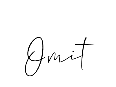 How to make Omit signature? Allison_Script is a professional autograph style. Create handwritten signature for Omit name. Omit signature style 2 images and pictures png