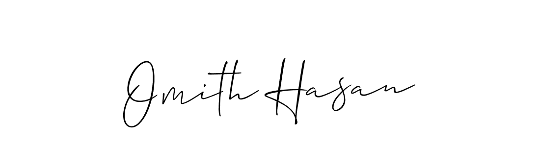 Also we have Omith Hasan name is the best signature style. Create professional handwritten signature collection using Allison_Script autograph style. Omith Hasan signature style 2 images and pictures png