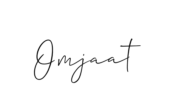 How to make Omjaat name signature. Use Allison_Script style for creating short signs online. This is the latest handwritten sign. Omjaat signature style 2 images and pictures png