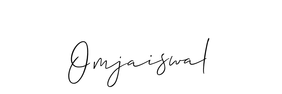 Use a signature maker to create a handwritten signature online. With this signature software, you can design (Allison_Script) your own signature for name Omjaiswal. Omjaiswal signature style 2 images and pictures png