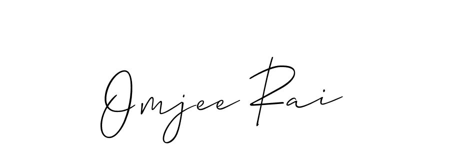 How to make Omjee Rai signature? Allison_Script is a professional autograph style. Create handwritten signature for Omjee Rai name. Omjee Rai signature style 2 images and pictures png