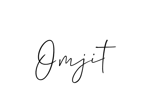 Make a beautiful signature design for name Omjit. With this signature (Allison_Script) style, you can create a handwritten signature for free. Omjit signature style 2 images and pictures png