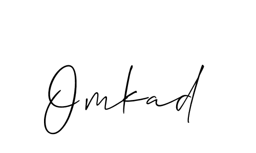 Create a beautiful signature design for name Omkad. With this signature (Allison_Script) fonts, you can make a handwritten signature for free. Omkad signature style 2 images and pictures png