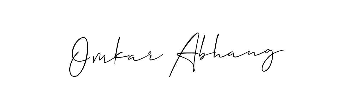 if you are searching for the best signature style for your name Omkar Abhang. so please give up your signature search. here we have designed multiple signature styles  using Allison_Script. Omkar Abhang signature style 2 images and pictures png