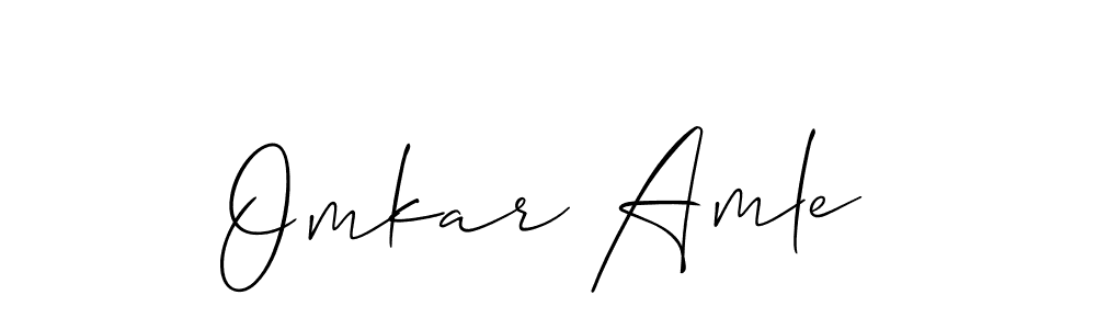 Also we have Omkar Amle name is the best signature style. Create professional handwritten signature collection using Allison_Script autograph style. Omkar Amle signature style 2 images and pictures png
