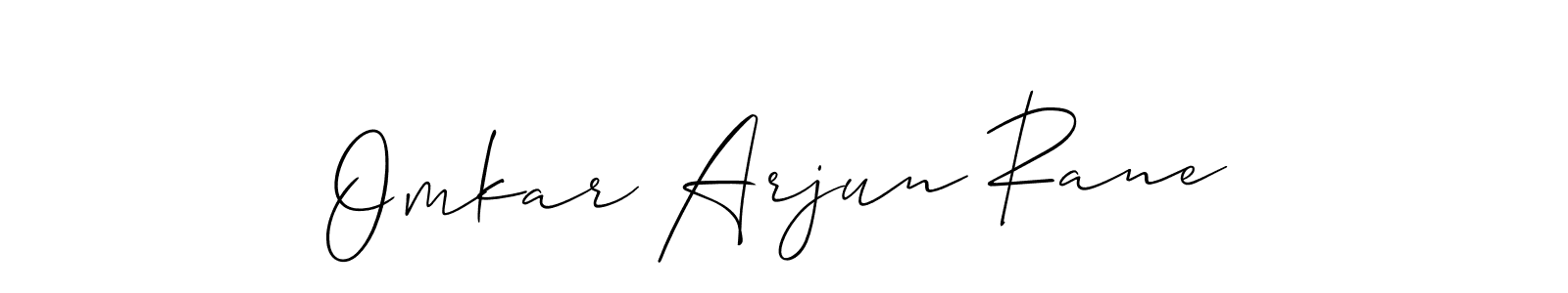Create a beautiful signature design for name Omkar Arjun Rane. With this signature (Allison_Script) fonts, you can make a handwritten signature for free. Omkar Arjun Rane signature style 2 images and pictures png