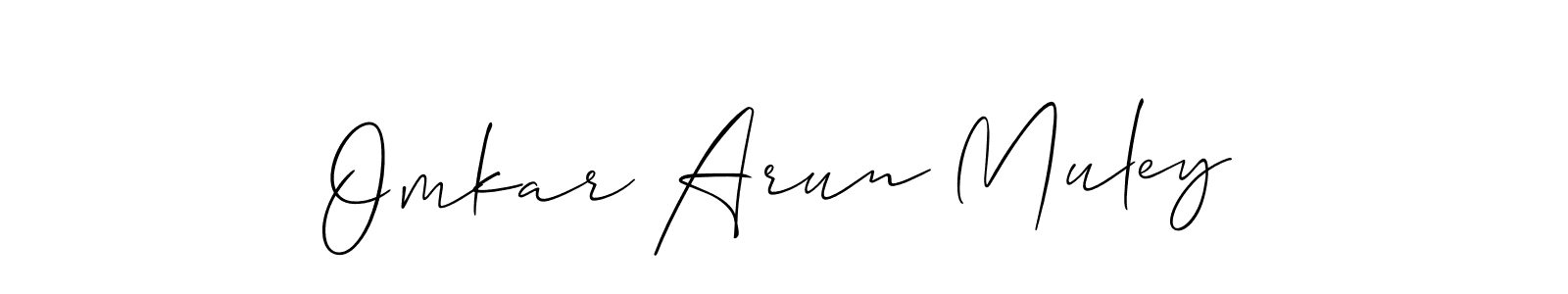 Similarly Allison_Script is the best handwritten signature design. Signature creator online .You can use it as an online autograph creator for name Omkar Arun Muley. Omkar Arun Muley signature style 2 images and pictures png