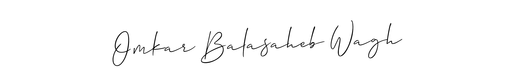 Create a beautiful signature design for name Omkar Balasaheb Wagh. With this signature (Allison_Script) fonts, you can make a handwritten signature for free. Omkar Balasaheb Wagh signature style 2 images and pictures png