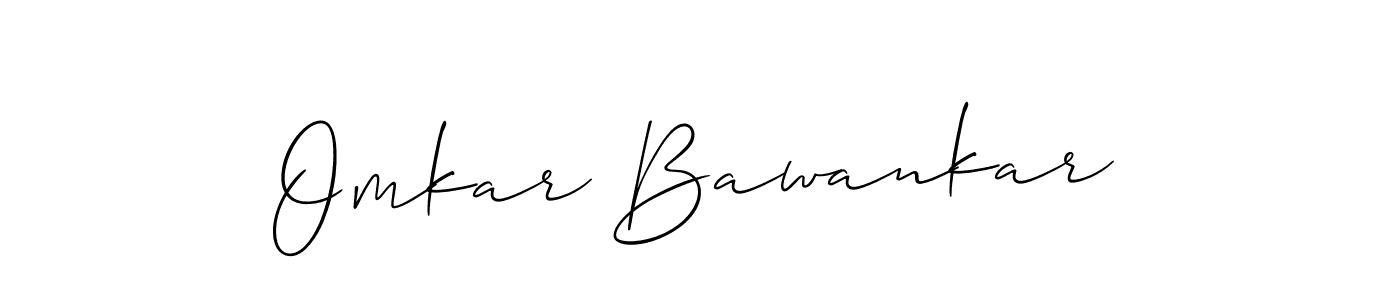 How to make Omkar Bawankar name signature. Use Allison_Script style for creating short signs online. This is the latest handwritten sign. Omkar Bawankar signature style 2 images and pictures png