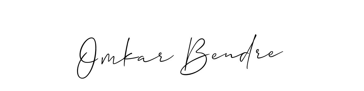 Make a beautiful signature design for name Omkar Bendre. With this signature (Allison_Script) style, you can create a handwritten signature for free. Omkar Bendre signature style 2 images and pictures png