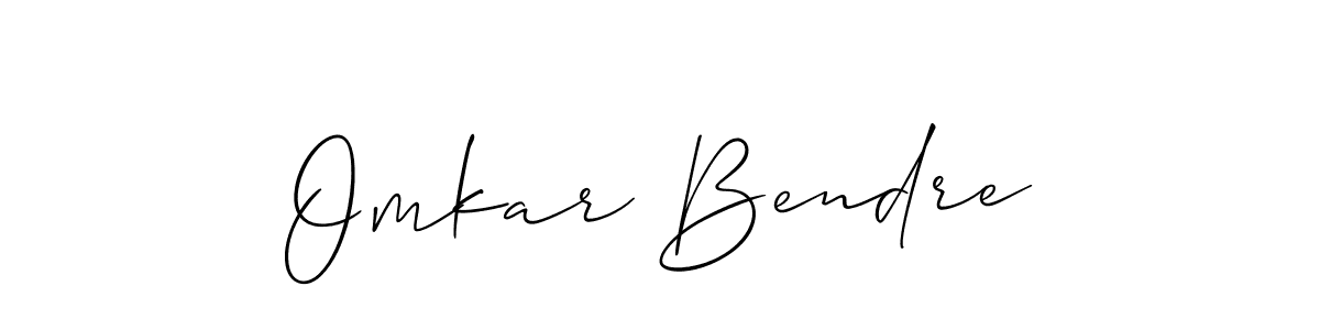 Make a beautiful signature design for name Omkar Bendre. With this signature (Allison_Script) style, you can create a handwritten signature for free. Omkar Bendre signature style 2 images and pictures png