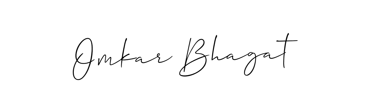 How to make Omkar Bhagat signature? Allison_Script is a professional autograph style. Create handwritten signature for Omkar Bhagat name. Omkar Bhagat signature style 2 images and pictures png