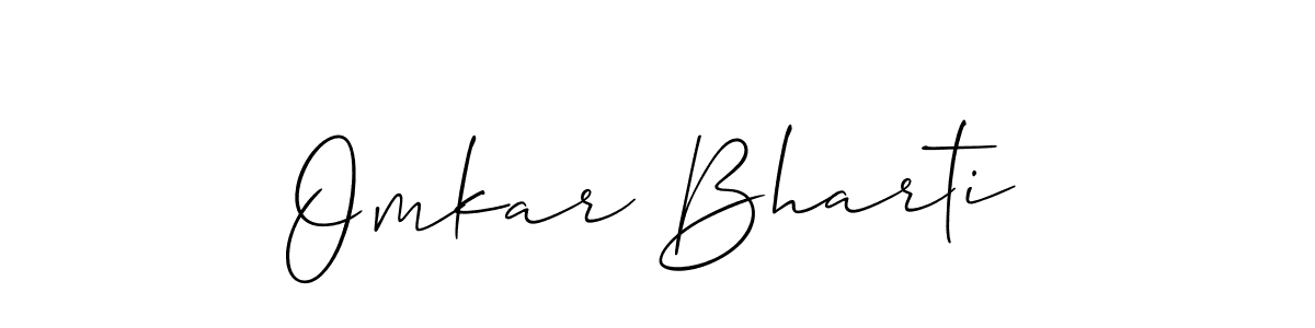 Also we have Omkar Bharti name is the best signature style. Create professional handwritten signature collection using Allison_Script autograph style. Omkar Bharti signature style 2 images and pictures png