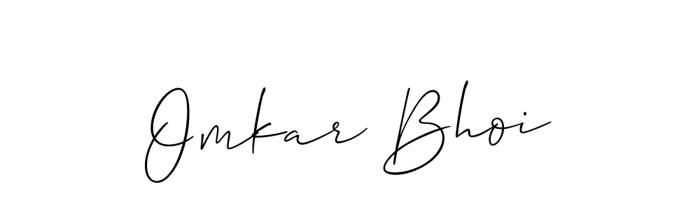The best way (Allison_Script) to make a short signature is to pick only two or three words in your name. The name Omkar Bhoi include a total of six letters. For converting this name. Omkar Bhoi signature style 2 images and pictures png