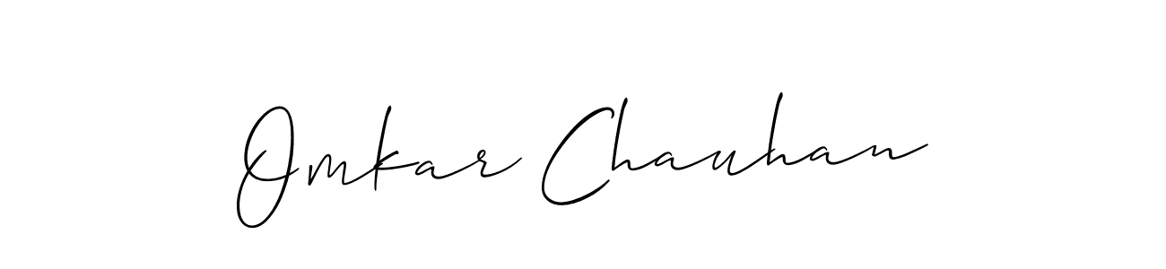 Allison_Script is a professional signature style that is perfect for those who want to add a touch of class to their signature. It is also a great choice for those who want to make their signature more unique. Get Omkar Chauhan name to fancy signature for free. Omkar Chauhan signature style 2 images and pictures png